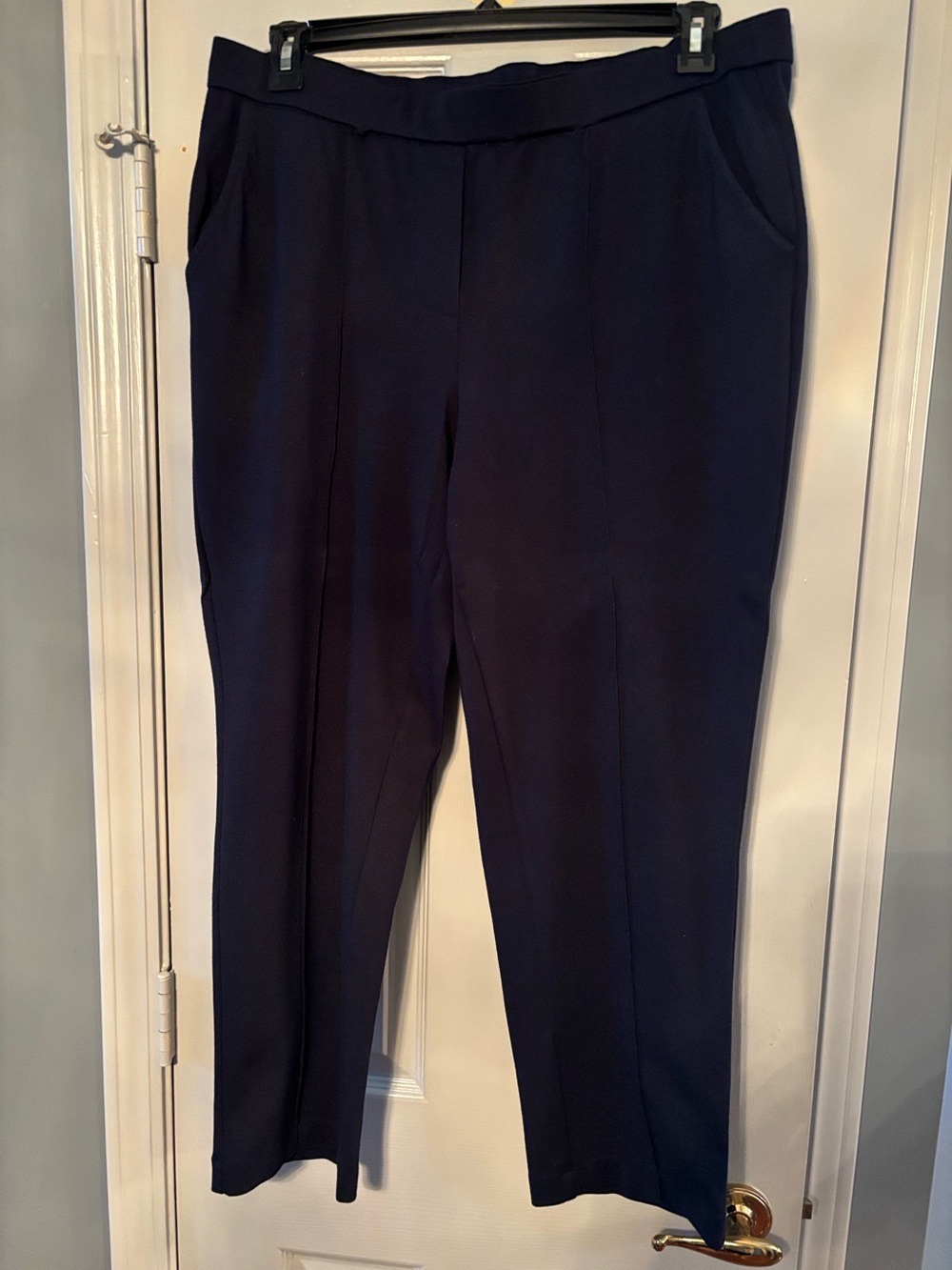 JNY Pull-on Elastic Waist Navy Pants